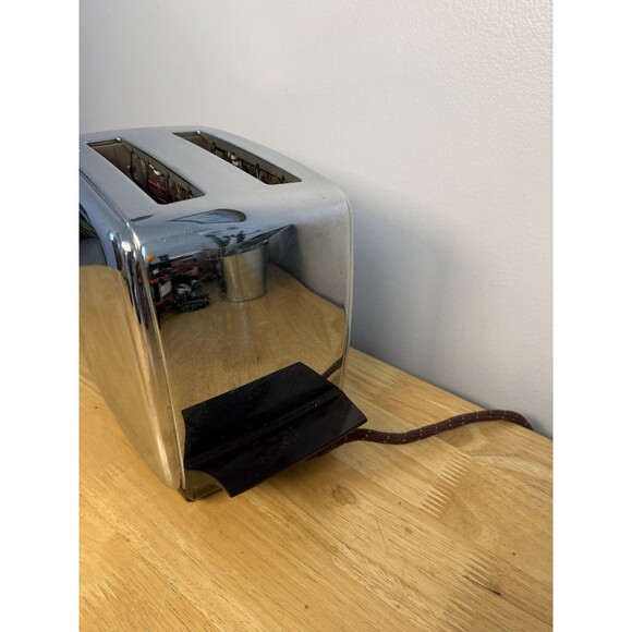 Toastmaster Super Deluxe Toaster Chrome Auto Pop Up MCM Vtg 1950s Works Well - Picture 7 of 14